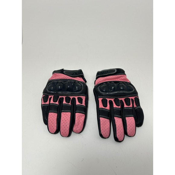 Bilt Accessories - BILT Womens Motorcycle‎ Gloves Pink Black Leather Hard Knuckle Size Small